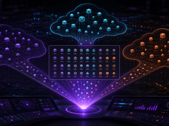 Agent Sprawl Turns AI Discovery Into a CIO Priority 2 A clean operations map showing diverse AI agents becoming visible within one governed enterprise network