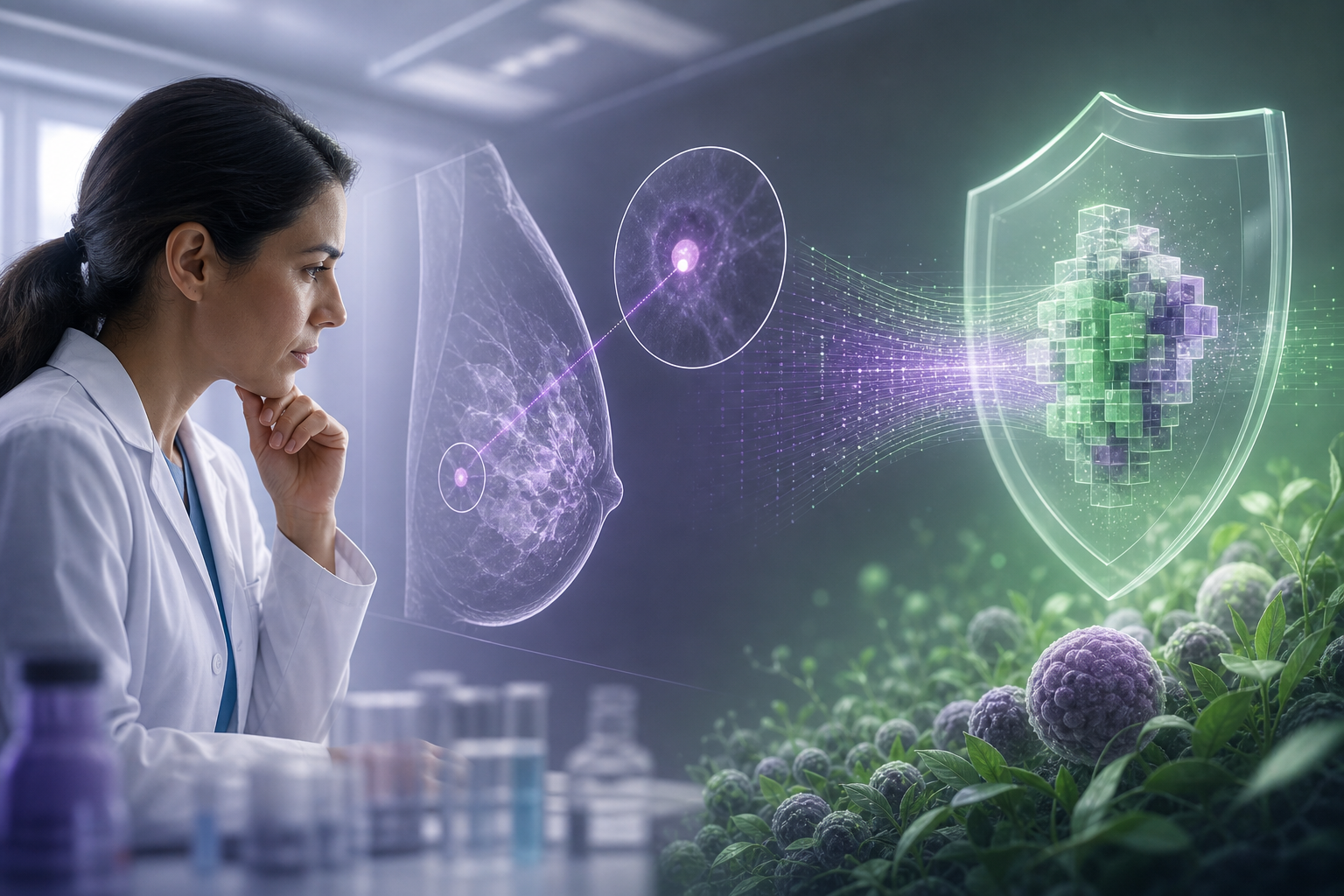 Clinical AI detects an early cancer signal within a protected field of health information.