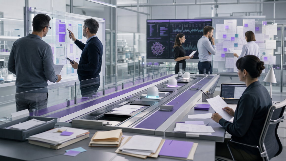 Finance Agents Need Stress Tests Built From Messy Work 1 Engineers stress-testing competing finance agents with incomplete records, conflicting sources, and ambiguous instructions