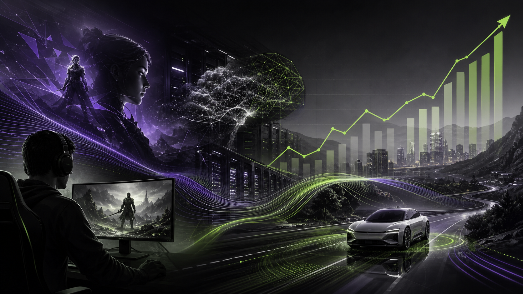 A restrained market analysis connecting Nvidia gaming, AI computing and automotive growth