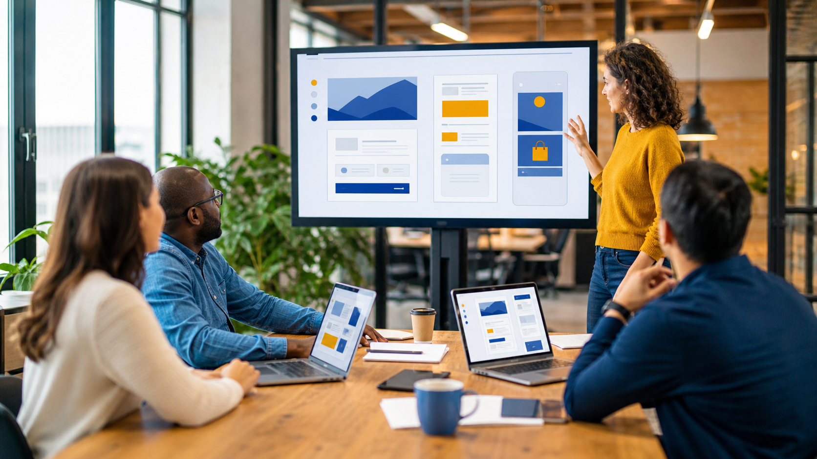 Content team managing reusable material across several channels from one governed workspace