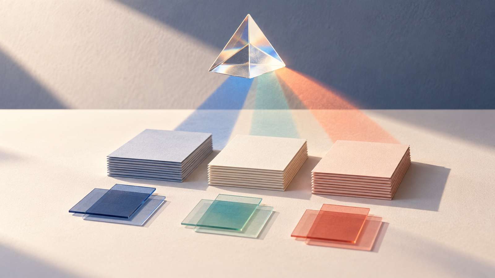 AI-generated conceptual paper-and-glass illustration representing repeatable evidence, not an actual evaluation result or benchmark chart