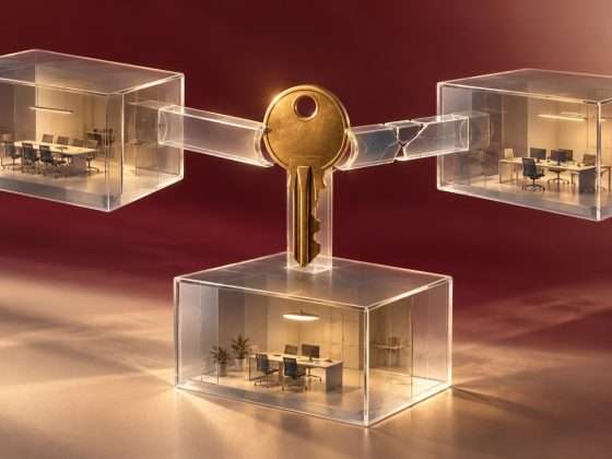 ConnectWise Incident Shows Why AI Attack Counts Need Context 5 AI-generated conceptual brass key connecting separate cloud compartments, not an actual network diagram