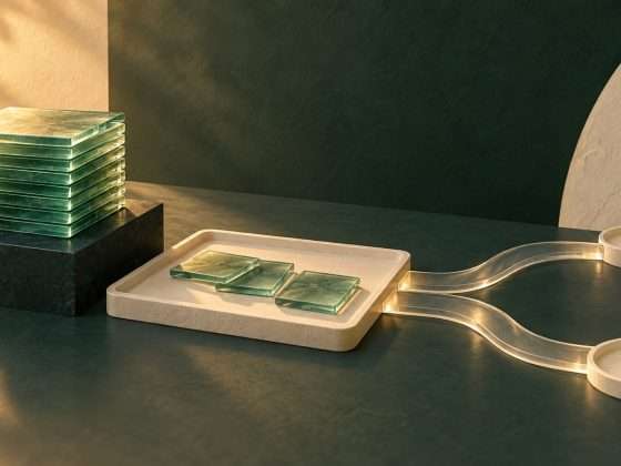 Anthropic's Public Benefit Fund Puts Allocation Rules in Focus 1 AI-generated conceptual glass tiles separated onto a tray with branching channels, representing proposed equity allocation rather than an actual funded project or numerical chart
